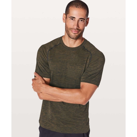 lululemon athletica Other - LULULEMON Size L Men's Metal Vent Tech Short Sleeve In Deep Meadow & Black